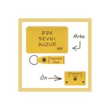 MiaWiki İsme Özel Cüzdan ve Anahtarlık Seti Sarı Renk Aşk Sevgi Huzur Yazılı, Tek Ebat, MH-KCA5719, üniseks-yetişkin