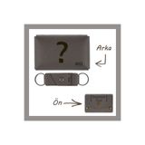 MiaWiki İsme Özel Cüzdan ve Anahtarlık Takım Kül Gri, Medium, MH-KCA5716, üniseks-yetişkin