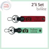 MiaWiki İsme Özel Fotoğrafçı Temalı 2'li Anahtarlık, Standart, MH-KAN-39775x2, kırmızı-açık yeşil, üniseks-yetişkin