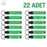 MiaWiki İsme Özel Hatıra Deri Anahtarlık 22'li Set, Standart, MH-KAN8552X22, Fıstık Yeşil, üniseks-yetişkin