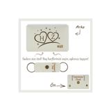 MiaWiki İsme Özel Kalp Desenli Cüzdan ve Anahtarlık Set Beyaz, Medium, MH-KCA5742, üniseks-yetişkin