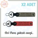 MiaWiki İsme Özel Manevi Güç 520 741 8 Anahtarlık, Standart, MH-KAN5120x2, Nar Çiçeği-Kül Gri, üniseks-yetişkin