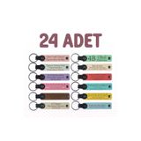 MiaWiki İsme Özel Yazılı Anahtarlık 24'lü Set, Standart, MH-KAN8693X24, üniseks-yetişkin