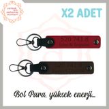 MiaWiki İsminize Özel Tasarım Manevi Güç Veren Anahtarlık, Standart, MH-KAN5079x2, Kırmızı-Koyu Kahve, üniseks-yetişkin