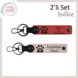MiaWiki Kalpli Patili x2 Set Anahtarlık, Standart, MH-KAN-36928x2, nar çiçeği-pudra, üniseks-yetişkin