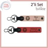 MiaWiki Kaplan Figürlü Deri Anahtarlık 2'li Set, Standart, MH-KAN-38532x2, yavru ağzı-nar çiçeği, üniseks-yetişkin