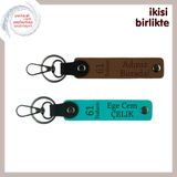 MiaWiki Karadeniz Fırtınası 61 Yazılı Deri Anahtarlık, Standart, MH-KAN-61-107x2, açık kahve-koyu turkuaz, üniseks-yetişkin