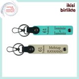 MiaWiki Karadeniz Fırtınası 61 Yazılı Deri Anahtarlık, Standart, MH-KAN-61-403x2, turkuaz-sütlü kahve, üniseks-yetişkin