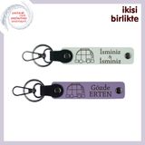 MiaWiki Karavan Deri Anahtarlık 2'li Takım, Standart, MH-KAN-34941x2, beyaz-mor menekşe, üniseks-yetişkin