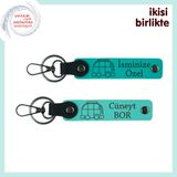MiaWiki Karavan Macerası İsme Özel Anahtarlık Çifti, Standart, MH-KAN-35138x2, koyu turkuaz-turkuaz, üniseks-yetişkin