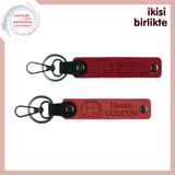 MiaWiki Karavan Motifli Deri Anahtarlık 2'li Set, Standart, MH-KAN-35169x2, kırmızı-nar çiçeği, üniseks-yetişkin