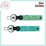 MiaWiki Karavanlı Kişisel Deri Anahtarlık x2'li, Standart, MH-KAN-34929x2, açık yeşil-turkuaz, üniseks-yetişkin