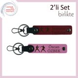 MiaWiki Kişisel Anahtarlık Seti Boks Figürlü, Standart, MH-KAN-40103x2, bordo-pembe, üniseks-yetişkin