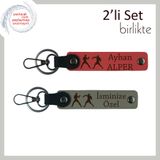 MiaWiki Kişisel Anahtarlık Seti Fighter Motifli, Standart, MH-KAN-40243x2, nar çiçeği-kül gri, üniseks-yetişkin