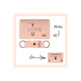 MiaWiki Kişisel Cüzdan ve Anahtarlık Seti İsme Özel Yavru Ağzı I Love You, Small, MH-KCA5726, üniseks-yetişkin