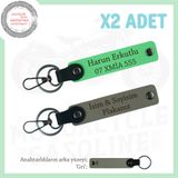 MiaWiki Kişisel Deri Anahtarlık Motorcu Özel, Standart, MH-KAN-MT-11655x2, Kül Gri-Fıstık Yeşil-gri, üniseks-yetişkin