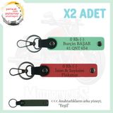 MiaWiki Kişisel Deri Anahtarlık Nar Çiçeği-Yeşil, Standart, MH-KAN-MT-11018x2, Nar Çiçeği-Yeşil-yeşil, üniseks-yetişkin