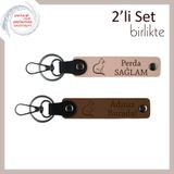 MiaWiki Kişisel Deri Anahtarlık Patili Figürlü, Standart, MH-KAN-40667x2, yavru ağzı-açık kahve, üniseks-yetişkin
