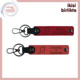 MiaWiki Kişisel Deri Anahtarlık Seti Kırmızı-Nar Çiçeği, Standart, MH-KAN-35817x2, kırmızı-nar çiçeği, üniseks-yetişkin