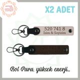 MiaWiki Kişisel Enerji Bolluk Kaynağı Anahtarlık, Standart, MH-KAN5139x2, Pudra- Koyu Kahve, üniseks-yetişkin
