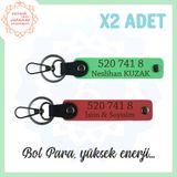 MiaWiki Kişisel Enerji Denge Getiren Anahtarlık, Standart, MH-KAN5116x2, Nar Çiçeği-Fıstık Yeşil, üniseks-yetişkin