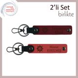 MiaWiki Kişisel Gemi Motifli Anahtarlık Takımı, Standart, MH-KAN-36458x2, bordo-nar çiçeği, üniseks-yetişkin