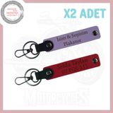 MiaWiki Kişisel İsim ve Plaka Motor Anahtarlığı, Standart, MH-KAN-MT-4095x2, Mor Menekşe-Kırmızı, üniseks-yetişkin