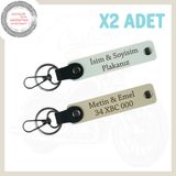 MiaWiki Kişisel İsim ve Plaka Motosiklet Anahtarlık, Standart, MH-KAN-MT-4028x2, Beyaz-Sütlü Kahve, üniseks-yetişkin