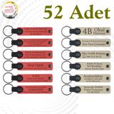 MiaWiki Kişisel Mesajlı Deri Hediyelik Anahtarlık, Standart, MH-KAN9122X52, Nar Çiçeği & Sütlü Kahve, üniseks-yetişkin