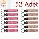 MiaWiki Kişisel Mesajlı Deri Hediyelik Anahtarlık, Standart, MH-KAN9125X52, Pembe & Pudra, üniseks-yetişkin