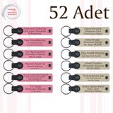 MiaWiki Kişisel Mesajlı Deri Hediyelik Anahtarlık, Standart, MH-KAN9127X52, Pembe & Sütlü Kahve, üniseks-yetişkin
