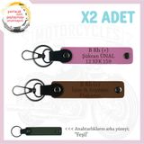 MiaWiki Kişisel x2 Anahtarlık Motosiklet Aşıkları, Standart, MH-KAN-MT-7456x2, Açık Kahve-Pembe-yeşil, üniseks-yetişkin