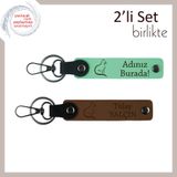MiaWiki Kişisel Yazılı Anahtarlık Hediyesi Kedili, Standart, MH-KAN-40379x2, açık yeşil-açık kahve, üniseks-yetişkin