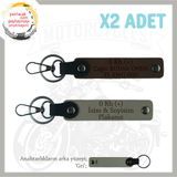 MiaWiki Kişiselleşmiş Motosiklet Anahtarlık İkili Set, Standart, MH-KAN-MT-9711x2, Kül Gri-Koyu Kahve-gri, üniseks-yetişkin