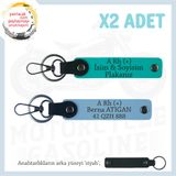 MiaWiki Kişiselleşmiş Motosiklet Anahtarlık Seti, Standart, MH-KAN-MT-5643x2, Koyu Turkuaz-Gök Mavi-siyah, üniseks-yetişkin