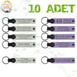 MiaWiki Kişiselleştirilebilir Deri Anahtarlık 10'lu Set, Standart, MH-KAN9044X10, Beyaz & Mor Menekşe, üniseks-yetişkin