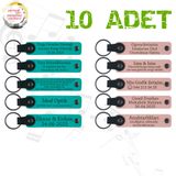MiaWiki Kişiselleştirilebilir Deri Anahtarlık 10'lu Set, Standart, MH-KAN9084X10, Koyu Turkuaz & Yavru Ağzı, üniseks-yetişkin