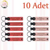 MiaWiki Kişiselleştirilebilir Deri Anahtarlık 10'lu Set, Standart, MH-KAN9124X10, Nar Çiçeği & Yavru Ağzı, üniseks-yetişkin