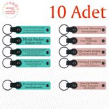 MiaWiki Kişiselleştirilebilir Deri Anahtarlık 10'lu Set, Standart, MH-KAN9139X10, Turkuaz & Yavru Ağzı, üniseks-yetişkin