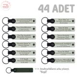 MiaWiki Kişiselleştirilebilir Deri Anahtarlık, 44'lü Set, MH-KAN8551X44, Beyaz & Yeşil, üniseks-yetişkin
