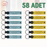 MiaWiki Kişiselleştirilebilir Deri Anahtarlık 58'li Set, Standart, MH-KAN9071X58, Gök Mavi & Sarı, üniseks-yetişkin