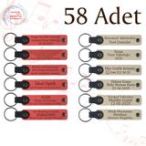 MiaWiki Kişiselleştirilebilir Deri Anahtarlık 58'li Set, Standart, MH-KAN9122X58, Nar Çiçeği & Sütlü Kahve, üniseks-yetişkin