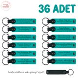 MiaWiki Kişiselleştirilebilir Deri Anahtarlık Hediye, Standart, MH-KAN8567X36, Koyu Turkuaz & Siyah, üniseks-yetişkin