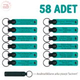 MiaWiki Kişiselleştirilebilir Deri Anahtarlık Set, Standart, MH-KAN8566X58, Koyu Turkuaz & Lacivert, üniseks-yetişkin