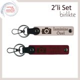 MiaWiki Kişiselleştirilebilir İsim Yazılı Anahtarlık, Standart, MH-KAN-39849x2, pudra-bordo, üniseks-yetişkin