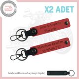 MiaWiki Kişiselleştirilebilir Motorcu Anahtarlığı x2, Standart, MH-KAN-MT-11987x2, Nar Çiçeği-siyah, üniseks-yetişkin