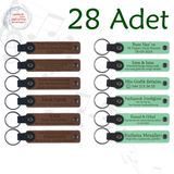 MiaWiki Kişiselleştirilebilir Yazılı Deri Anahtarlık, Standart, MH-KAN9010X28, Açık Kahve & Açık Yeşil, üniseks-yetişkin