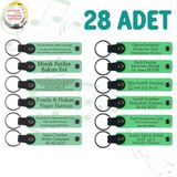MiaWiki Kişiselleştirilebilir Yazılı Deri Anahtarlık, Standart, MH-KAN9026X28, Açık Yeşil & Fıstık Yeşili, üniseks-yetişkin