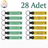 MiaWiki Kişiselleştirilebilir Yazılı Deri Anahtarlık, Standart, MH-KAN9035X28, Açık Yeşil & Sarı, üniseks-yetişkin