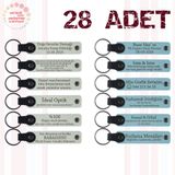 MiaWiki Kişiselleştirilebilir Yazılı Deri Anahtarlık, Standart, MH-KAN9040X28, Beyaz & Gök Mavi, üniseks-yetişkin